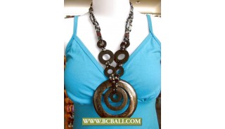 Handmade Necklaces Wood Painting